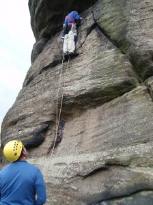 Rob looking for the good gear after 20 feet