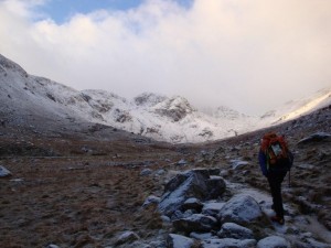 Rob on the way up Deepdale