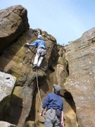 Luke belaying carlos