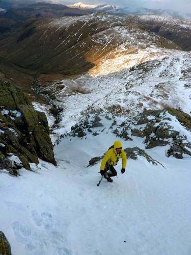 Rob topping out on South East Gully.