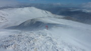 Ascending Ben Lawers - spindrift